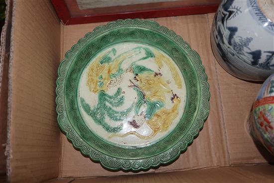 A quantity of assorted Oriental ceramics, carved wood and metalware